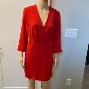 Topshop Red Wrap Dress